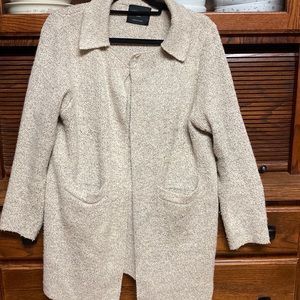 Grayish-tan Love Tree cardigan, size L